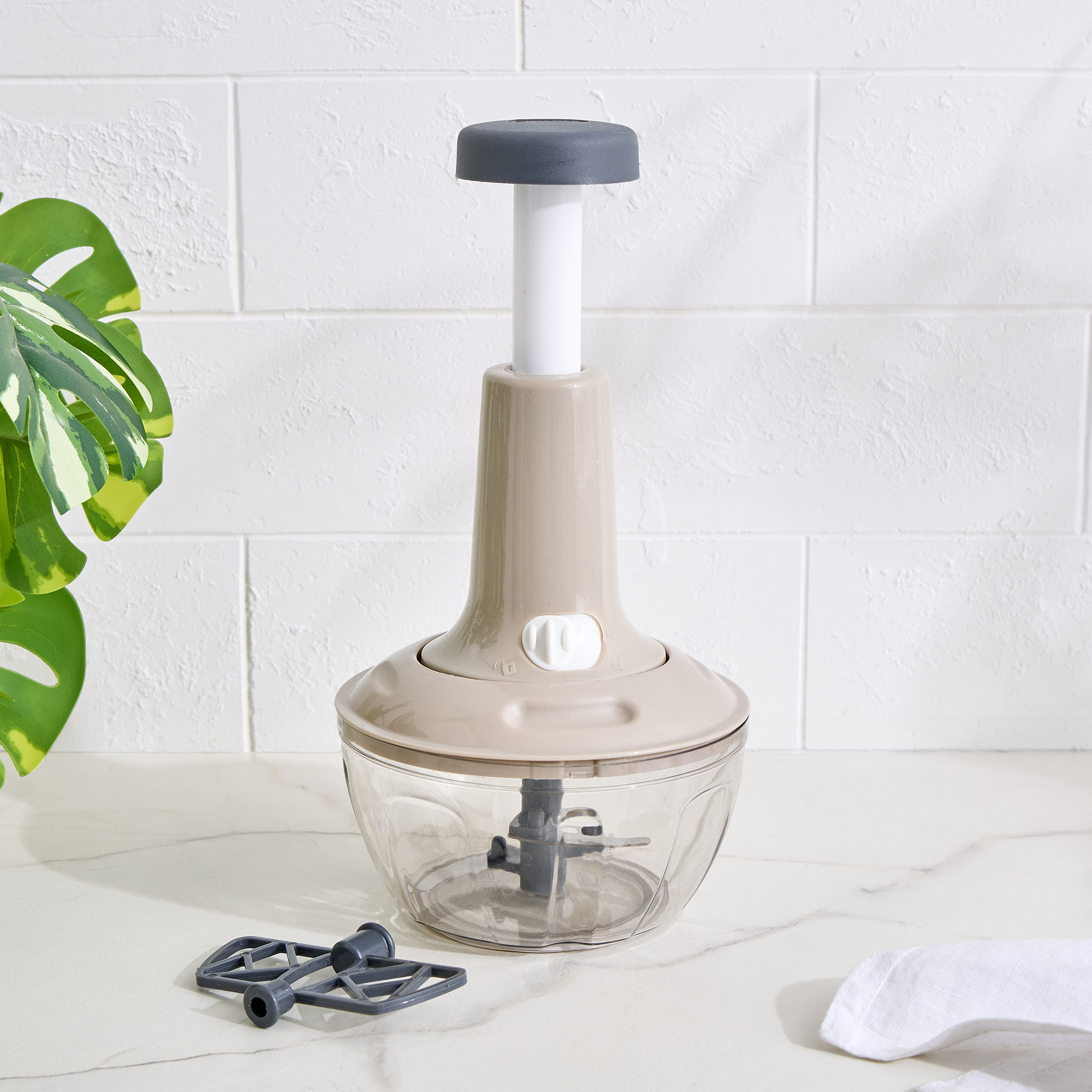 Rosemary Miro Oblivon Press Button Manual Chopper in Grey