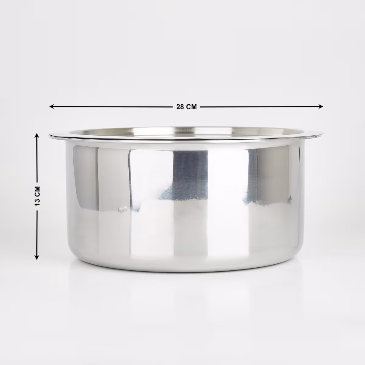 Valeria Carin Stainless Steel Induction Compatible Tope with Lid - 5L in Silver