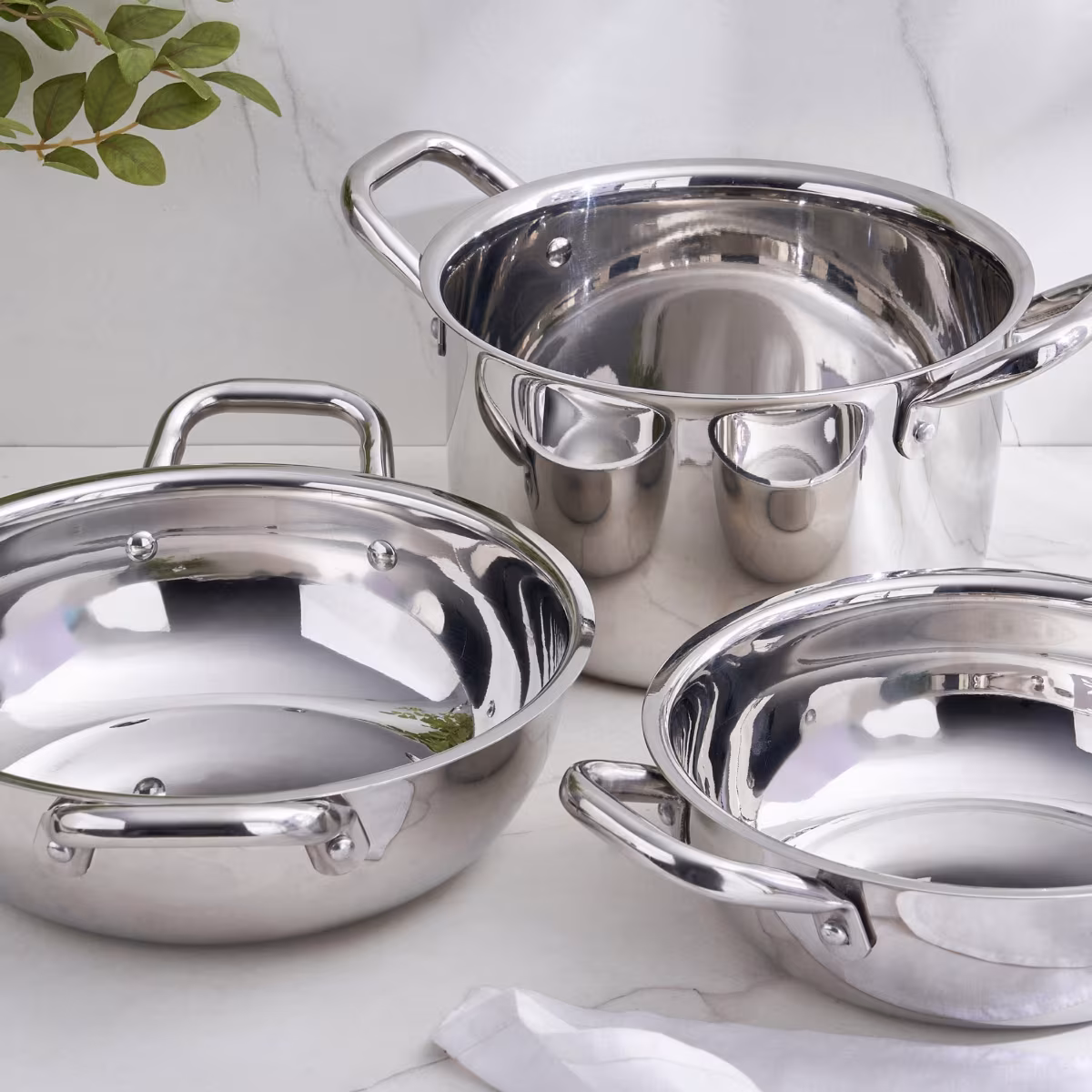 Adalyn Grit Stainless Steel Induction Compatible Kadhai - 2.5L in Silver
