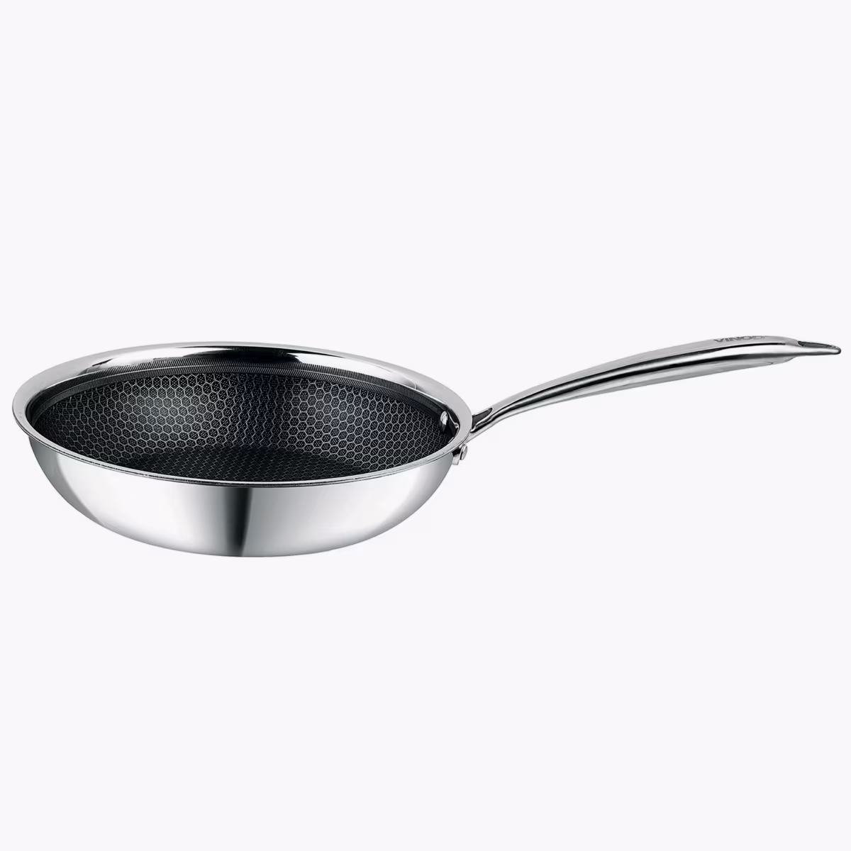 VINOD Platinum Triply Stainless Steel SAS Pro Fry Pan - 20 cm in Silver