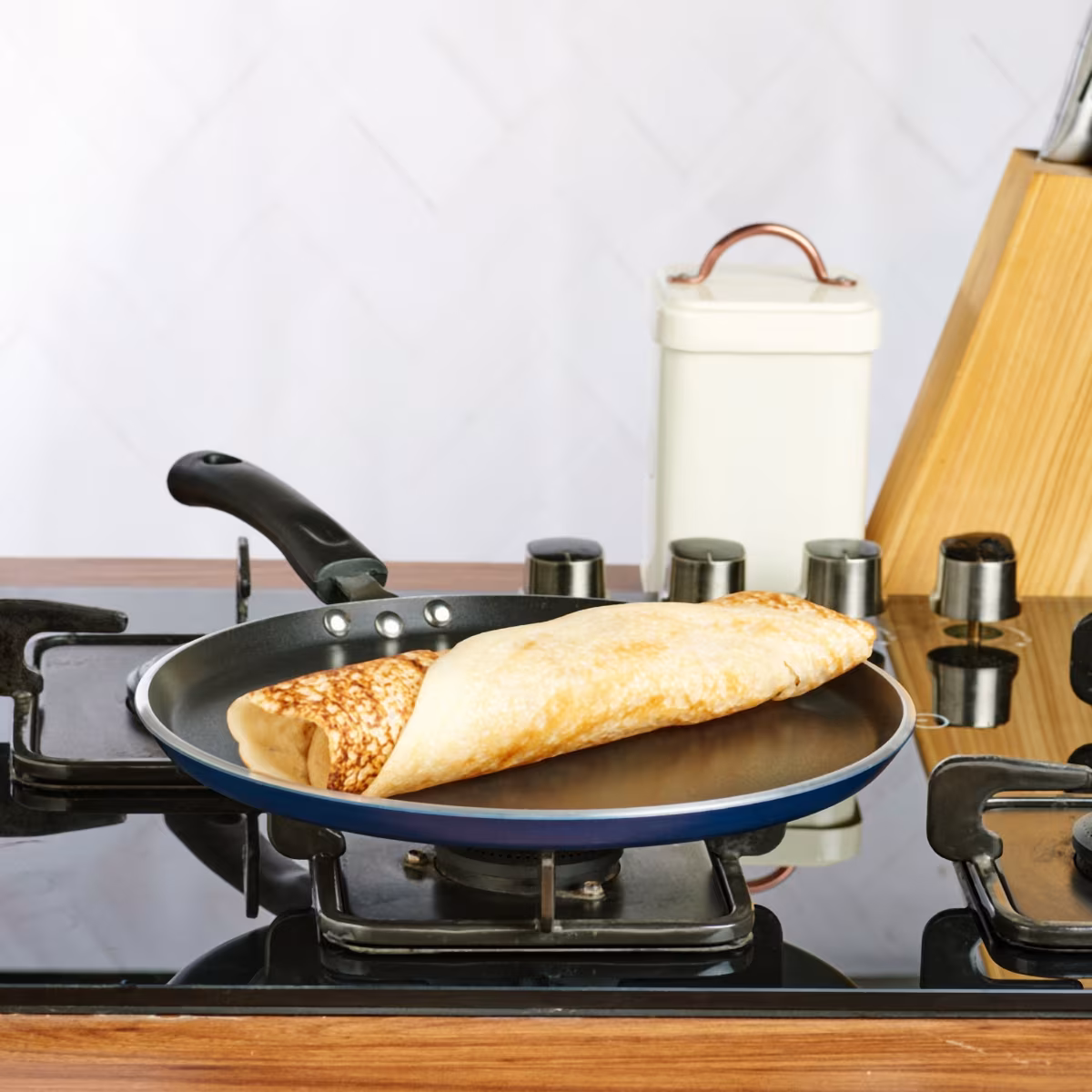 VINOD Zest Aluminium Non-Stick 3mm Thickness Dosa Tawa - 30cm in Blue