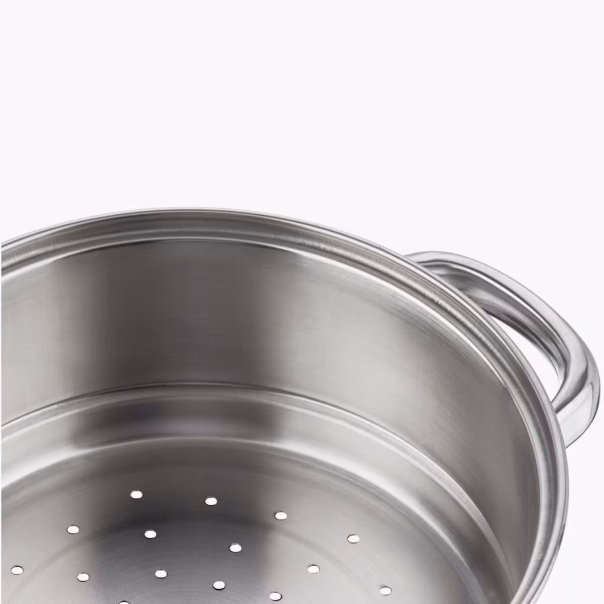 VINOD Stainless Steel 2 Tier Steamer with Glass Lid - 18cm in Silver