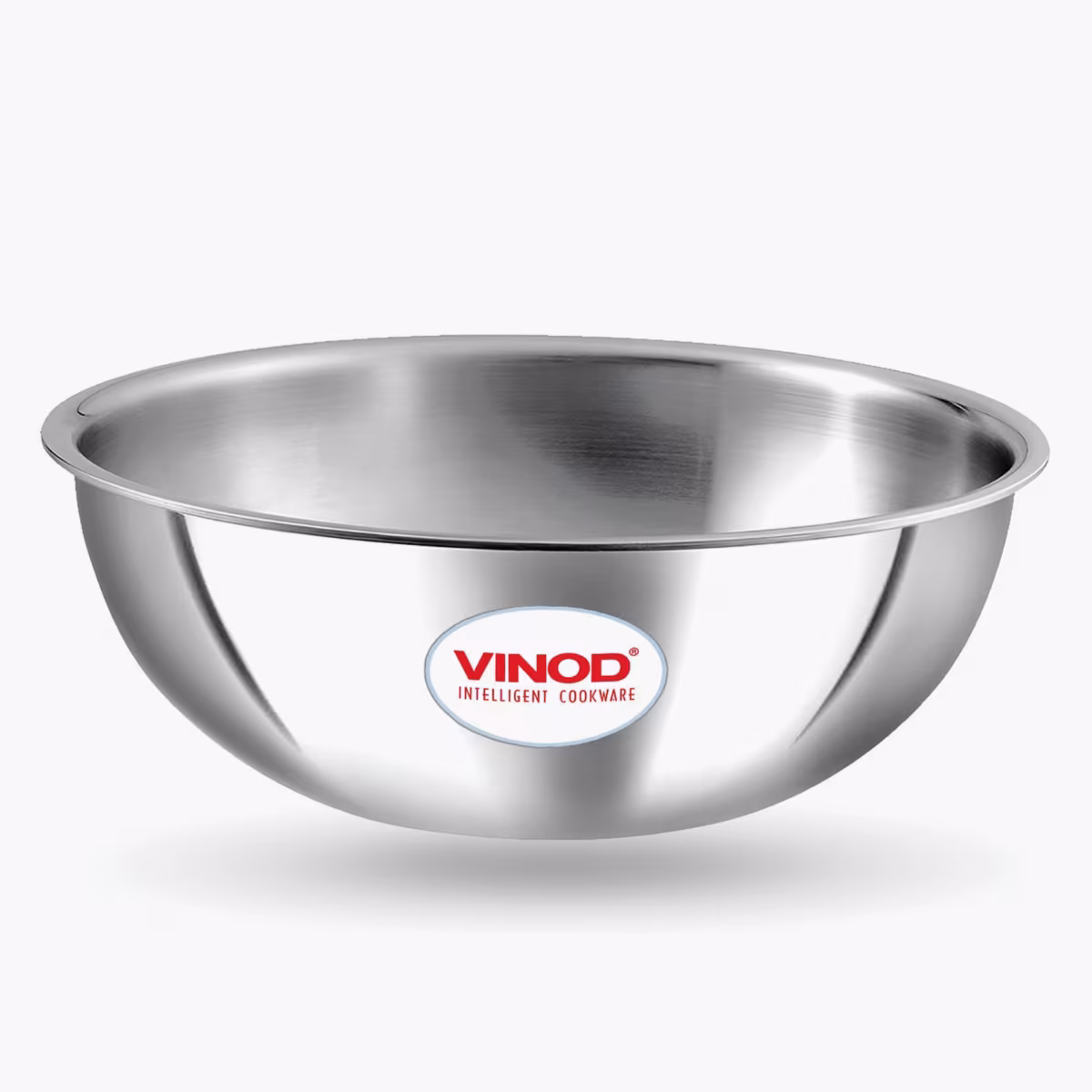 VINOD Platinum Triply Stainless Steel Deep Tasla - 20cm, 1.5L in Silver