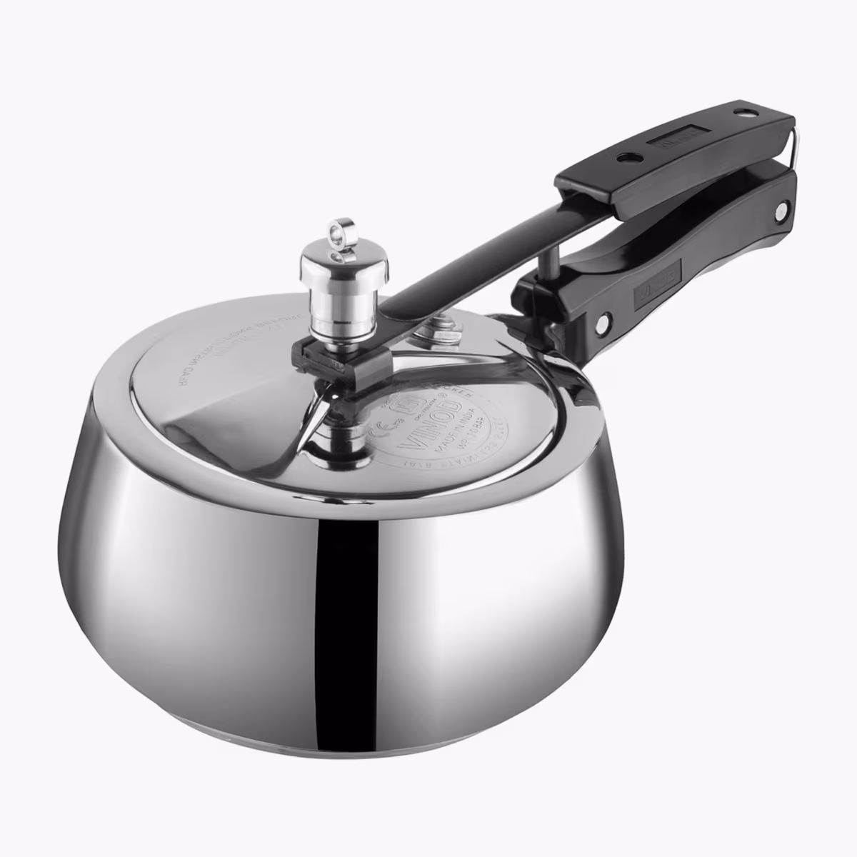 VINOD Europa 18/8 Stainless Steel Inner Lid Pressure Cooker - 1.5L in Silver