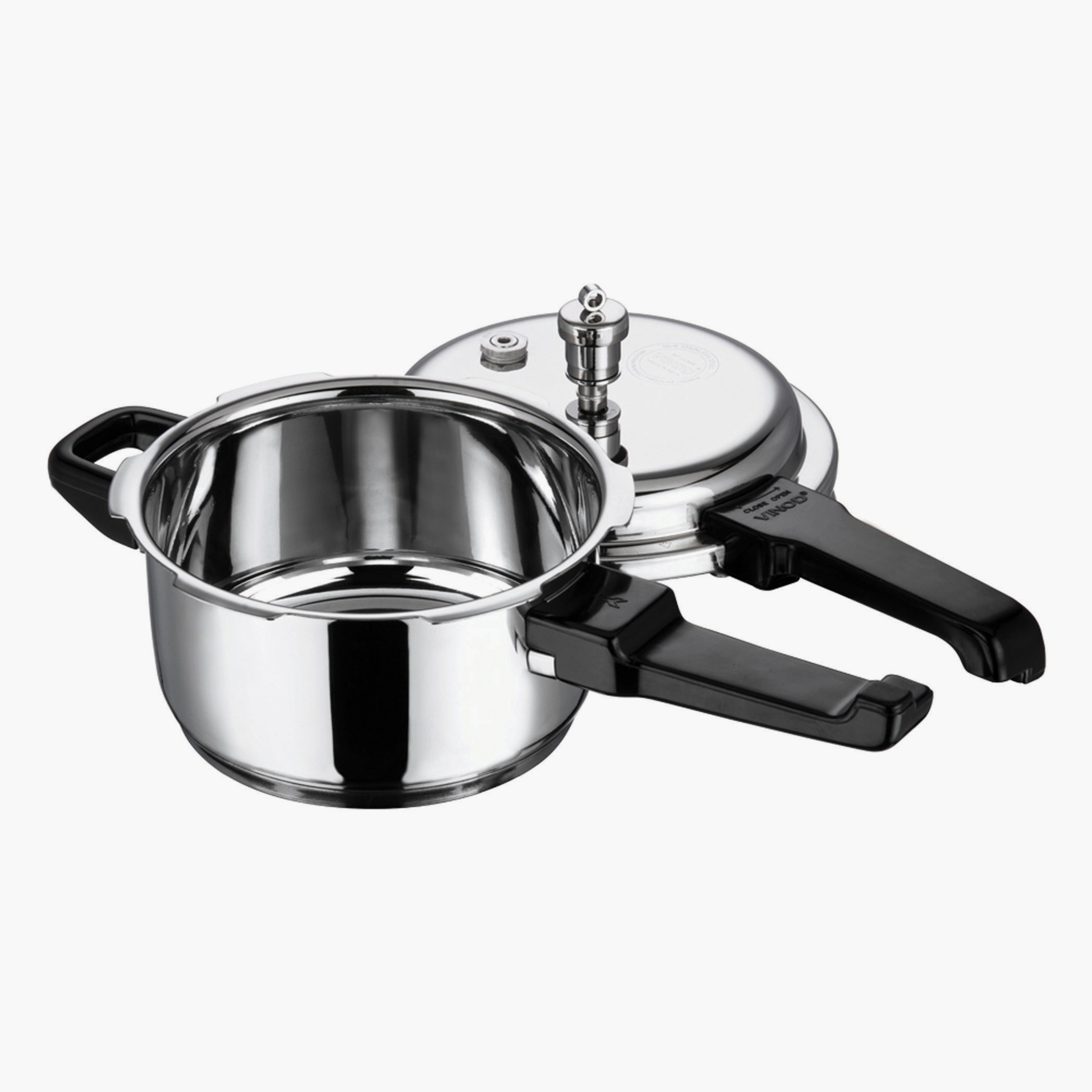 VINOD 18/8 Stainless Steel Pressure Cooker - 3L in Silver