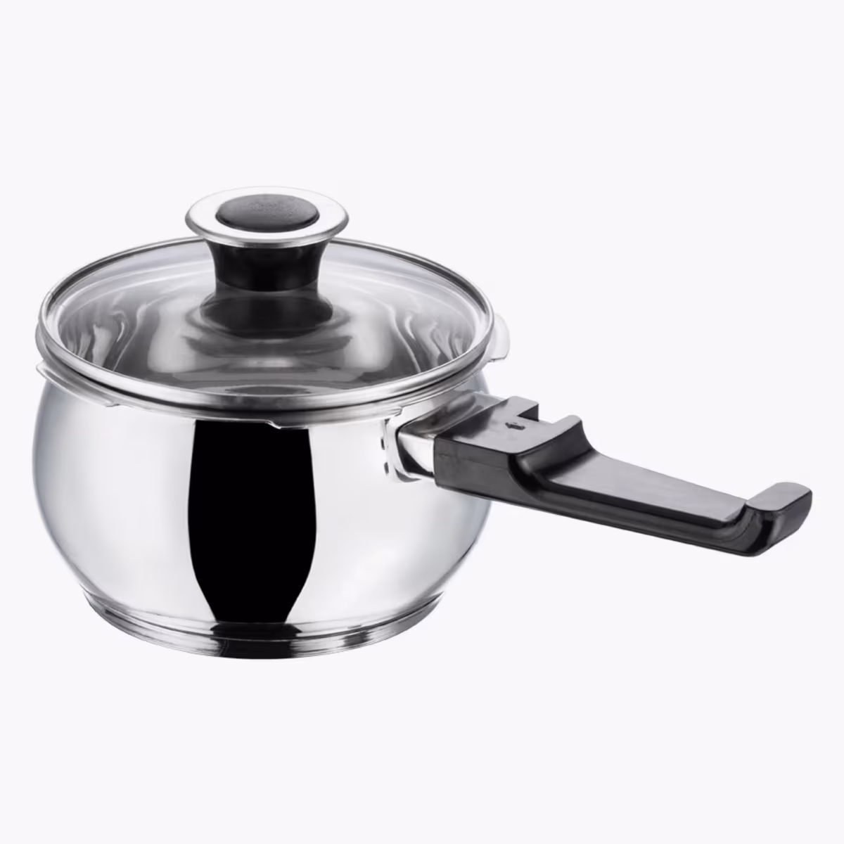 VINOD Splendid Plus 18/8 Stainless Steel Handi Pressure Cooker with Extra Glass Lid - 3.5L in Silver