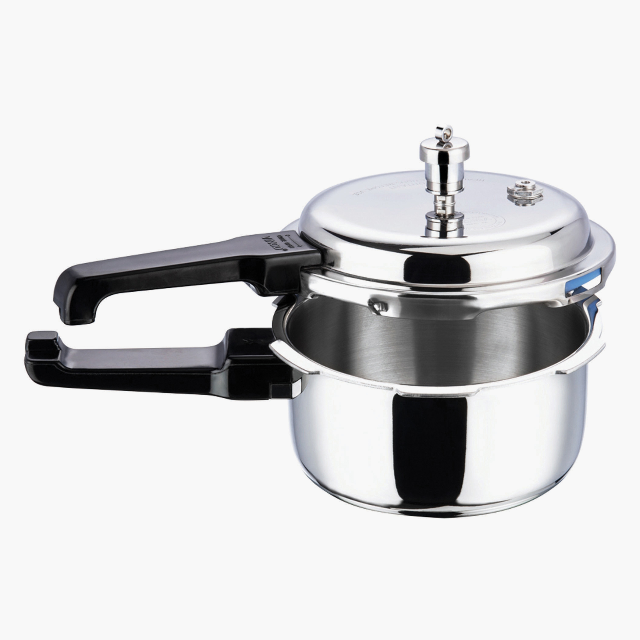 VINOD Platinum Triply Stainless Steel Pressure Cooker - 5L in Silver