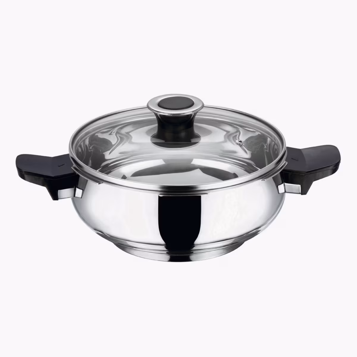 VINOD Magic 18/8 Stainless Steel Pressure Cooker with 3 Lids - 3.5L in Silver