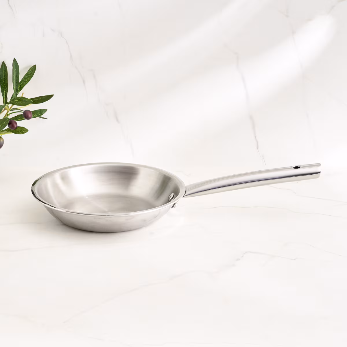 Valeria Carin Tri-Ply Stainless Steel Induction Compatible Frying Pan - 1L in Silver