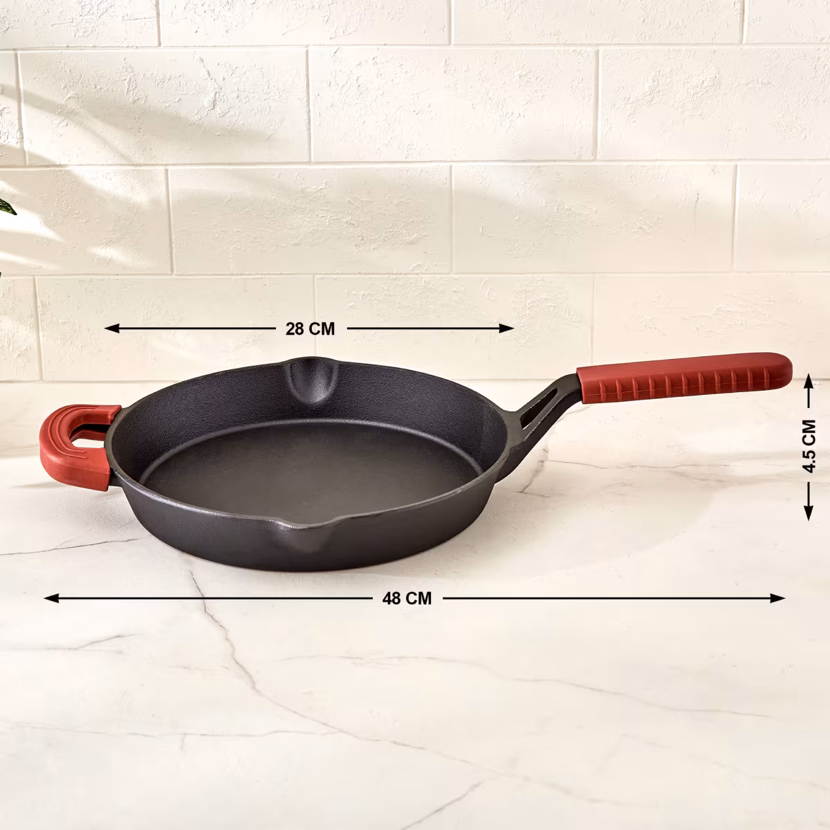 Terra Tales Sally Cast Iron Frying Pan - 28cm in Black
