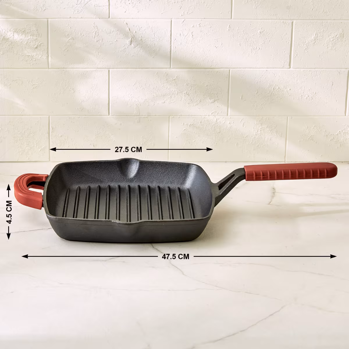Terra Tales Sally Cast Iron Grill Pan in Black