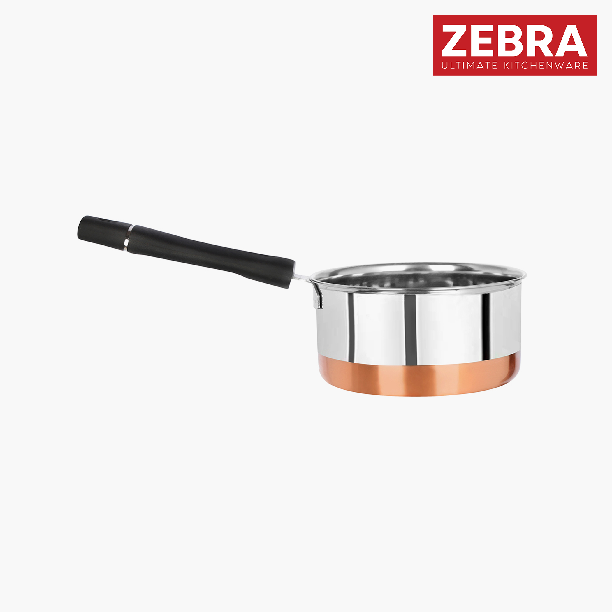 ZEBRA Stainless Steel Copper Bottom Sauce Pan - 1.2L in Silver