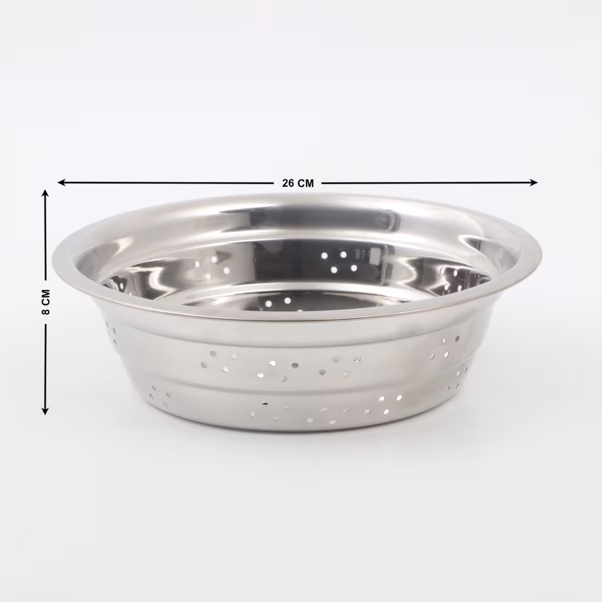 Blithe Stainless Steel Colander in Silver