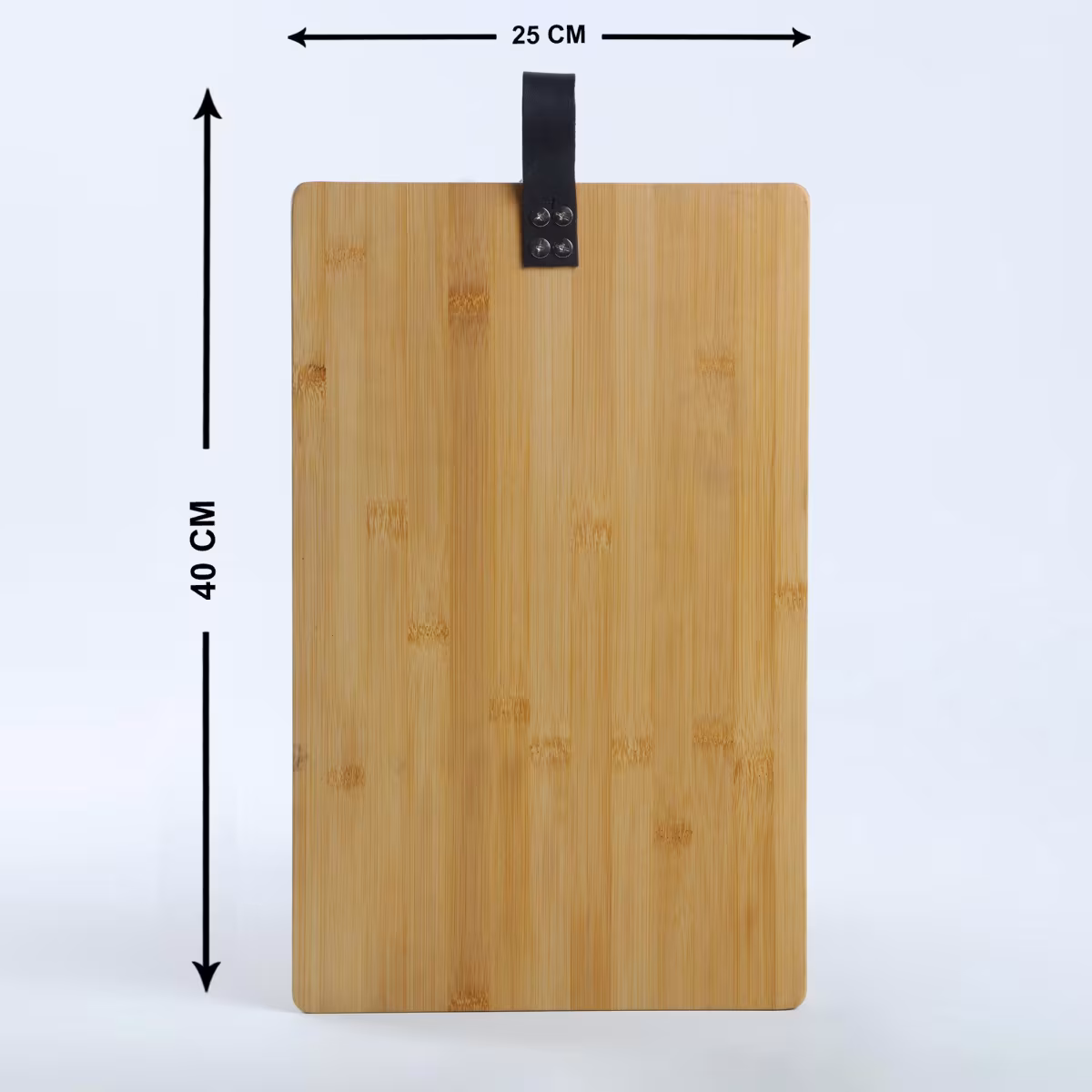 Chef Special Bamboo Chopping Board  with Leather Handle in Brown