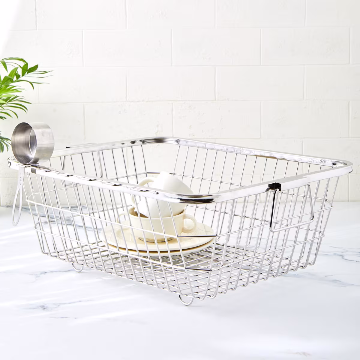 Corsica Carter Stainless Steel Dish Rack in Silver