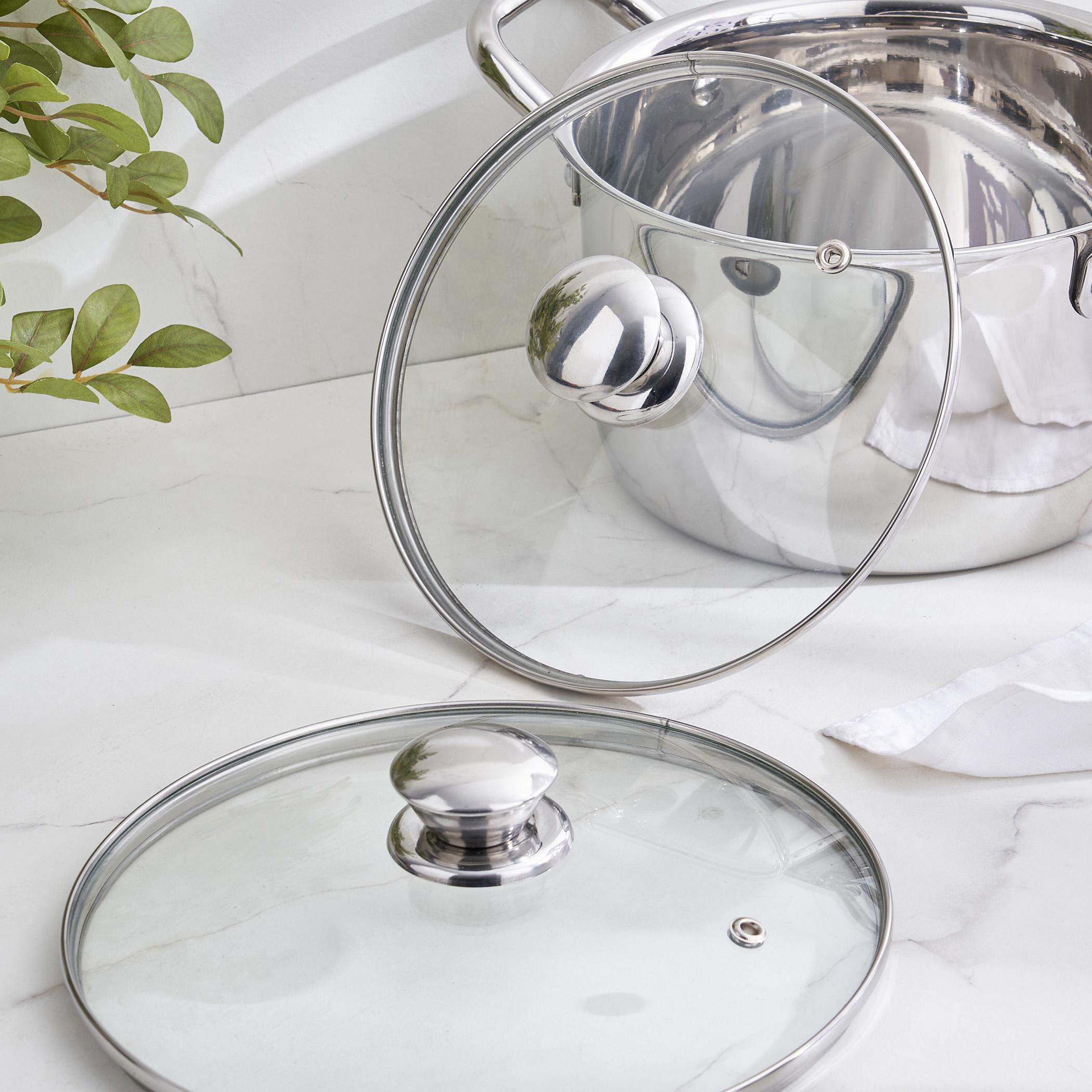 Adalyn Grit Glass Lid - 20.5cm in Transparent