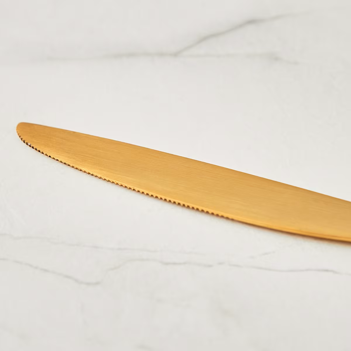 Glister Arely Set of 2 Stainless Steel Dessert Knives in Gold