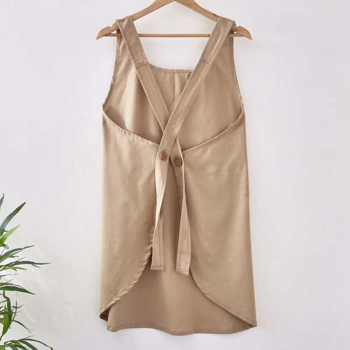 Maison Cotton Kitchen Apron in Beige