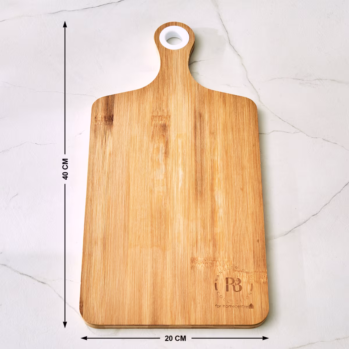 Chef Cubis Edulis Bamboo Chopping Board with Handle in Brown
