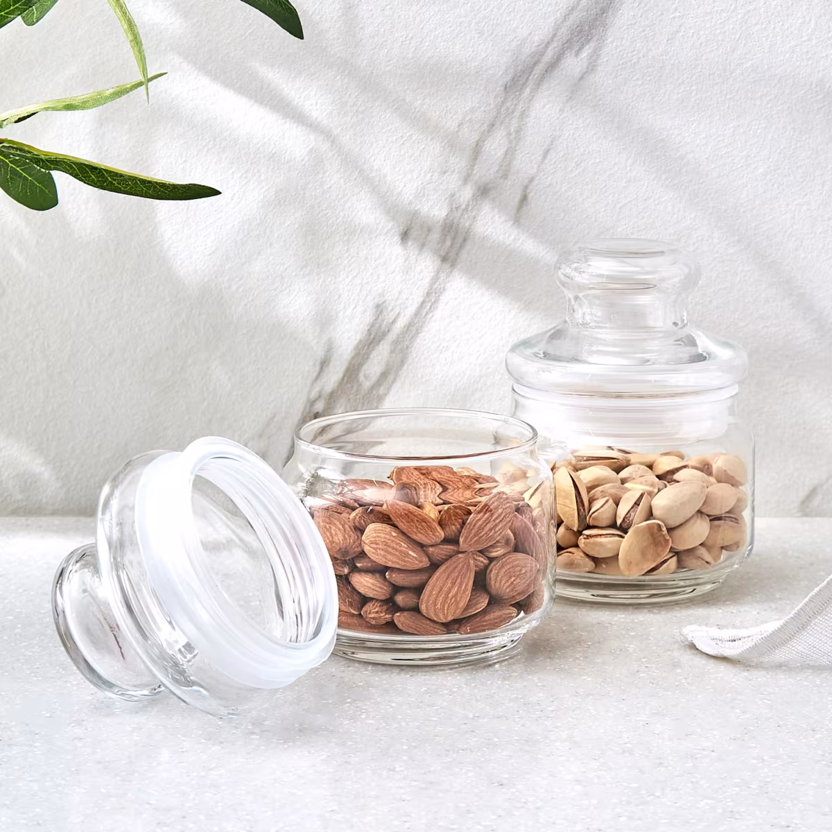 OCEAN Set of 2 Glass Pop Jars - 325ml in Transparent