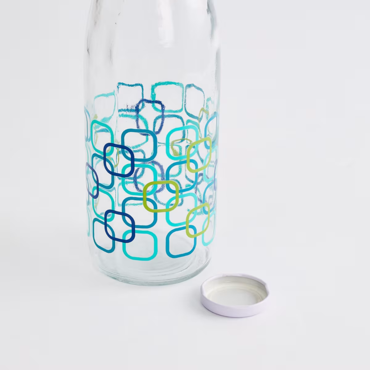 Marley Set of 4 Glass Milk Bottles - 1L in Transparent