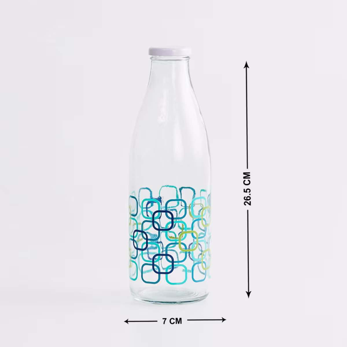 Marley Set of 4 Glass Milk Bottles - 1L in Transparent