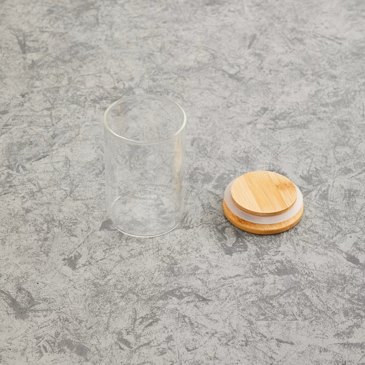 Palestine Borosilicate Jar with Bamboo Lid - 250ml in Transparent