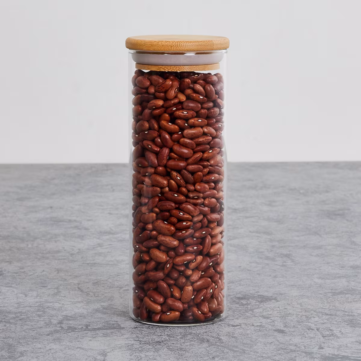 Palestine Borosilicate Jar with Bamboo Lid - 450ml in Transparent