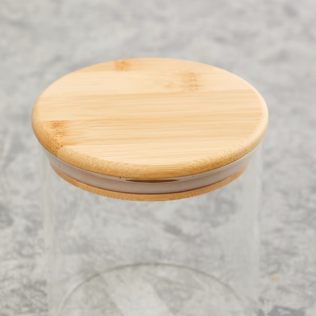 Palestine Borosilicate Jar with Bamboo Lid - 600ml in Transparent
