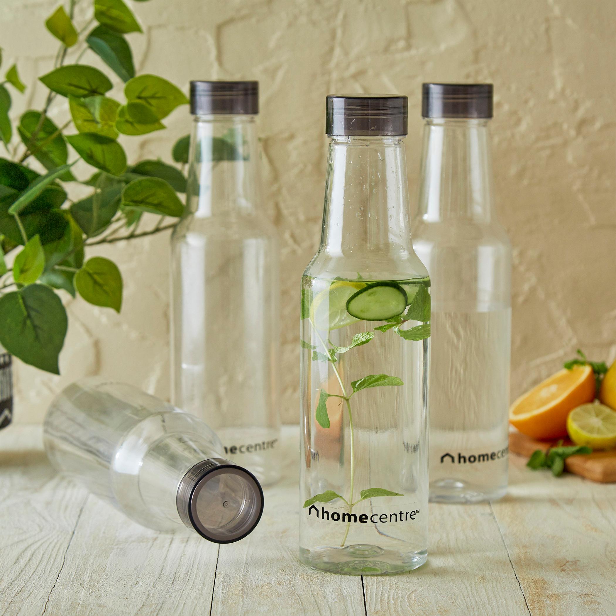 Corsica Set of 4 Fridge Bottles - 1L in Black