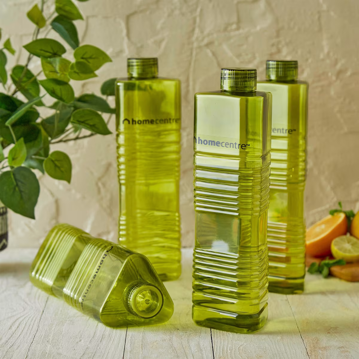 Corsica Set of 4 Fridge Bottles - 1L in Green