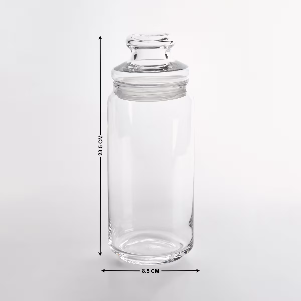 OCEAN Set of 2 Glass Pop Jars - 1L in Transparent