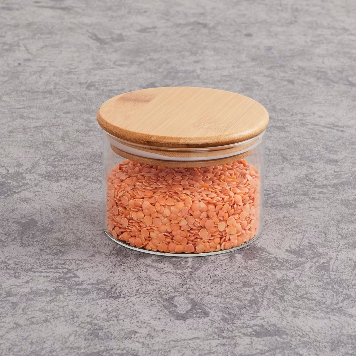 Palestine Borosilicate Jar with Bamboo Lid - 320ml in Transparent