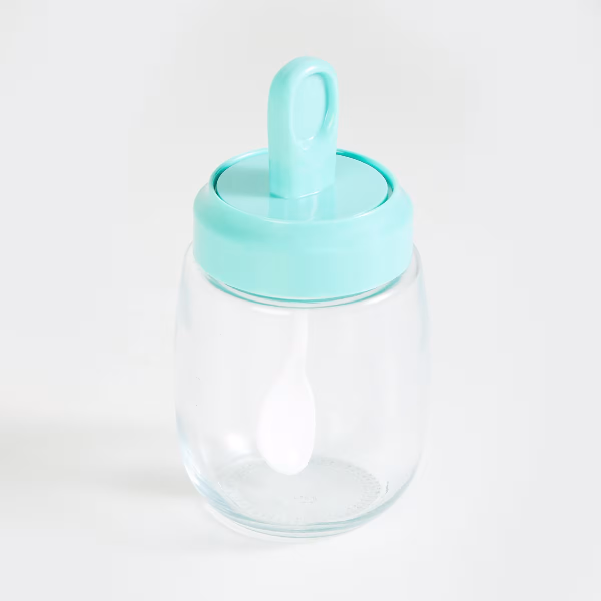 Pamolive Glass Condiment Jar with Spoon - 290ml in Blue