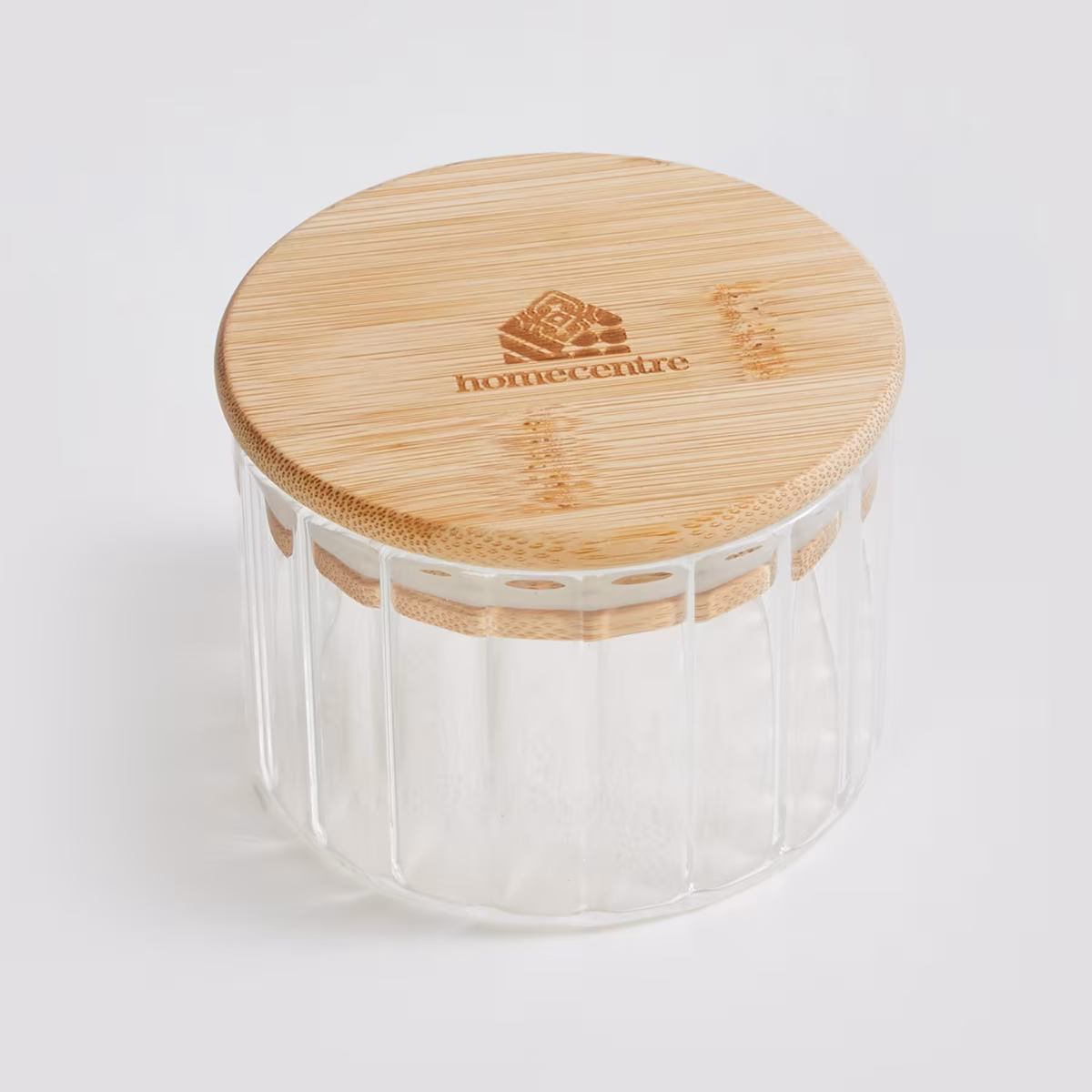 Spinel Glass Storage Canister with Bamboo Lid - 250ml in Transparent