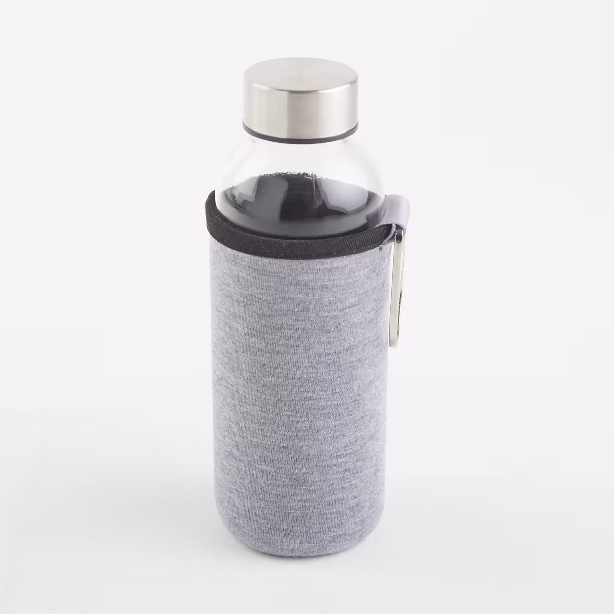 Pacific Favola Glass Water Bottle with Pouch - 400ml in Grey