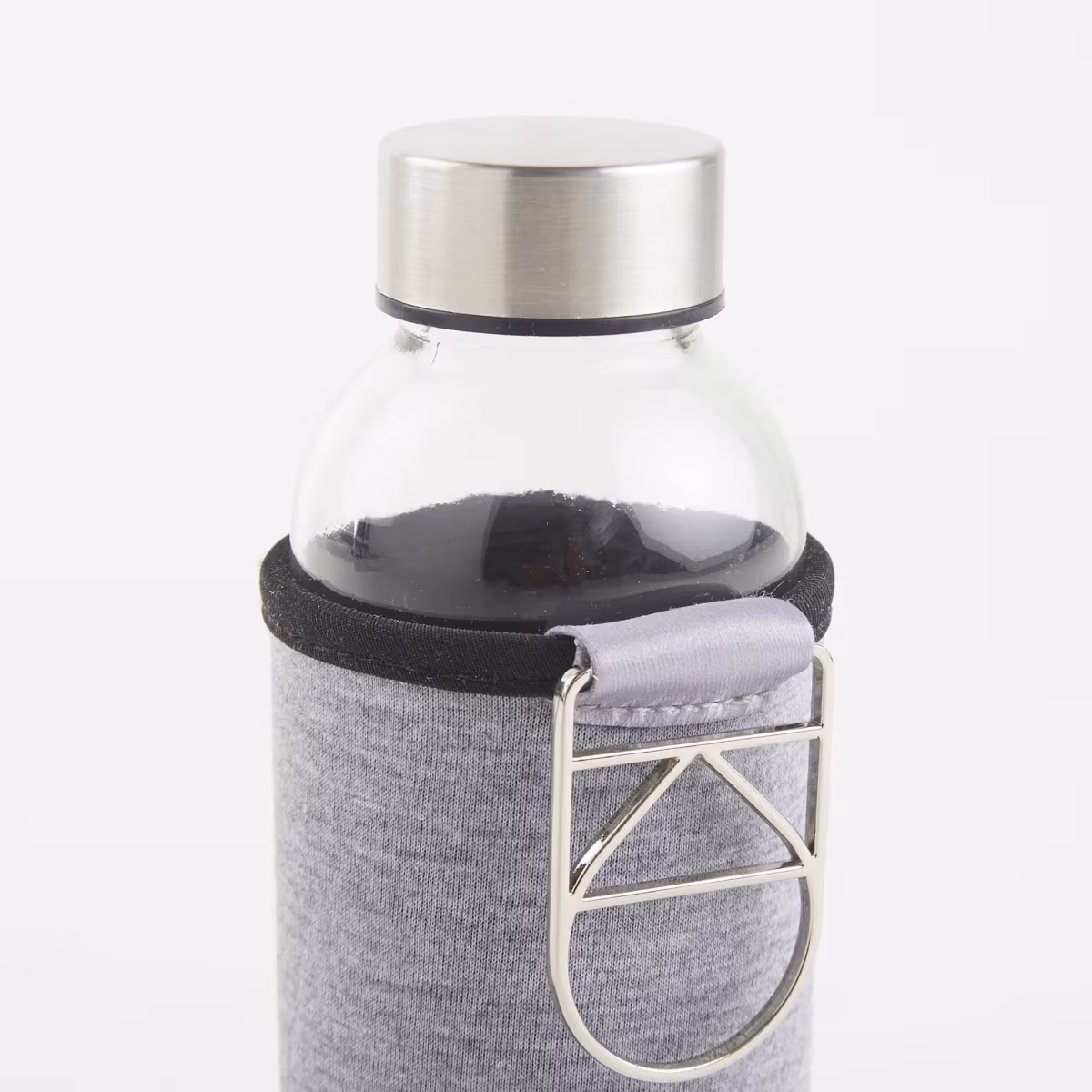 Pacific Favola Glass Water Bottle with Pouch - 400ml in Grey